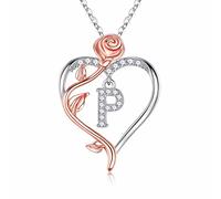Iefil Cadeau de Noël pour femme - Collier avec pendentif en forme de cœur en argent sterling 925 - Bijoux pour la fête des mères, la Saint-Valentin, un anniversaire de mariage, un anniversaire de