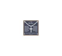 IEFLIFE Collier avec croix pour homme et lui - Chaîne Figaro argentée en acier inoxydable - Cadeau d'anniversaire pour papa, mari, frère, fils, petit-fils, Pas de gemme
