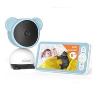 ieGeek 1080P 5'' Utile Babyphone Caméra PTZ 355° Baby Phone Vidéo connecté Smartphone Détection de Mouvement de Son Vision nocturne Berceuse Voix bidirectionnelle Bleu G