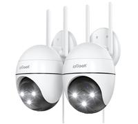 ieGeek 2 Pièces 2K Camera Surveillance WiFi Exterieure 360° Vision Nocturne Couleur Détection Humaine et Suivi Automatique