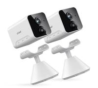 ieGeek 2 Pièces Caméra Surveillance WiFi intérieure sans Fil - 2K Caméra de Surveillance sur Batteries AI/PIR Détection Mouvement, Vision Nocturne, Audio Bidirectionnel, Sirène, Carte/Cloud, Alexa