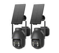 ieGeek 2K 360° PTZ Caméra Wi-Fi extérieure avec panneau solaire, 2 pièces