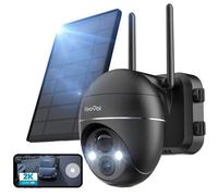 ieGeek 2K Caméra de Surveillance WiFi Extérieur sans Fil Solaire Caméra IP Batterie Vision Nocturne Couleur PIR Détection Mouvement