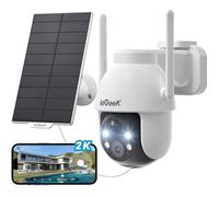 ieGeek 2K Camera Surveillance Exterieur sans Fil WiFi Solaire 360° PTZ Camera Solaire Vision Nocturne Couleur Détection Humaine PIR