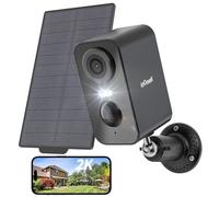 ieGeek 2K Camera Surveillance WiFi Exterieure sans Fil Solaire, Caméra Batterie, Vision Nocturne Couleur, AI & PIR Détection Mouvement, Audio Bidirectionnel, Étanche IP65, Alexa, ZS-GX3S, Noir