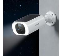 ieGeek 2K Camera Surveillance WiFi Exterieure sans Fil Solaire - IP66 Camera Exterieur sans Fil Batterie, Panneau Solaire Integree, Vision Nocturne Couleur,PIR Détection S1 (Blacn)