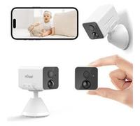 ieGeek 2K Camera Surveillance WiFi Interieur sans Fil - Camera de Surveillance sur Batteries AI/PIR Détection Mouvement, Vision Nocturne, Audio Bidirectionnel, Sirène, Carte/Cloud, Alexa, IP65 Blanc G