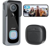 ieGeek 2K sonnette caméra sans fil-sonnette vidéo avec sonnerie, sonnette Wifi intelligente détection de mouvement AI et PIR noir