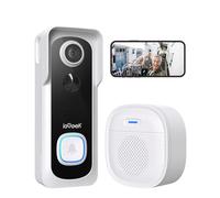 ieGeek Sonnette sans Fil avec Camera, 2K Sonnette sans Fil Exterieur Etanche IP66, Sonnette Vidéo aucuns Frais Mensuels, Changeur de Voix, Audio Bidirectionnel, Détection Humaine PIR, 2.4G WiFi