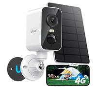 ieGeek 4G LTE Caméra de Surveillance sans Fil, 2K HD Caméra Solaire Extérieur/Interieur,avec Carte SIM Préinstallée,Support magnétique Portable, PTZ 300°,Batterie 9000mAh,Audio Bidirectionnel