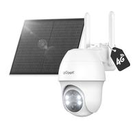 ieGeek 4G LTE Camera Surveillance Extérieure sans Fil Caméra Solaire 2K 3MP | Sans Wi-Fi avec Carte SIM, Détection humaine PIR, PTZ 350°&90°, Vision Nocturne Couleur, Audio Bidirectionnel, IP65