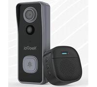 ieGeek 5MP 2,5K Visiophone WiFi extérieur avec champ de vision 166°