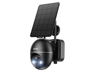 ieGeek 5MP Camera Surveillance WiFi Exterieure sans Fil Solaire, 15m Vision Nocturne Couleur, Detection Humaine PIR & Sirène Alarme, Caméra IP Batterie, Audio Bidirectionnel Alexa