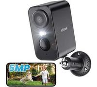 ieGeek 5MP Caméra Surveillance WiFi Exterieure sans Fil, Vision Nocturne Couleur, AI & PIR Détection Mouvement, Extérieure/Intérieure, Audio Bidirectionnel, Noir NOIR G