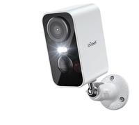 ieG améra de surveillance extérieure 2K à batterie, Caméra de surveillance extérieure WLAN, Détection de mouvement PIR, Vision nocturne colorée, Audio bidirectionnel