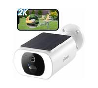 ieG améra de Surveillance Extérieure, WiFi 2K, Solaire, Batterie Intégrée, Vision Nocturne Couleur, IP66