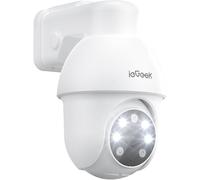 ieG améra de surveillance PTZ PoE 8 MP - Caméra IP filaire pour la maison avec suivi automatique, détection de personnes assistée par l'IA - Contrôle PTZ - Audio bidirectionnel - Recharge