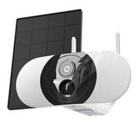 ieGeek Floodlight Cam, 2K Camera Surveillance Solaire, 800 Lumen Projecteur LED, Détection Humaine PIR WiFi Exterieure sans Fil, Vision Nocturne Couleur, Audio Bidirectionnel, Cloud/Sirène/IP66 Blanc