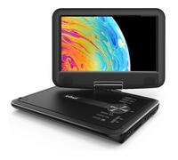 ieGeek Lecteur DVD portable 11,1"" pour enfants, écran 9"", batterie rechargeable 5 heures, synchronisation TV/USB/carte SD-Noir