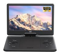 ieGeek Lecteur DVD portable 16", grand écran de 14,1", entrée HDMI, noir