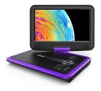 ieGeek Lecteur DVD portable HD 11,1 avec écran pivotant de 9,0 pour enfants Prend en charge la batterie rechargeable USB/SD - Violette G