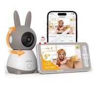 ieGeek Top 2K/5"" HD écran Babyphone Caméra Bebe, Baby Phone Vidéo connecté Smartphone Visiophone Bébé avec Vision Nocturne Audio