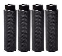 Iegefirm Lot de 4 pédales de vélo, en alliage d'aluminium, antidérapantes, pieds en plomb, pédales de vélo, BMX pour vélo, cascade arrière, essieux 3/8