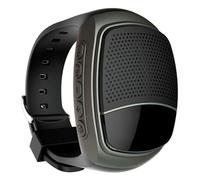 Iegefirm Montre bracelet portable Mini B90 avec haut-parleur Bluetooth avec radio FM pour une utilisation active en plein air, noir