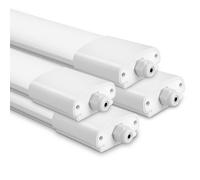 IEGLED Lot de 4 spots LED pour pièces humides - 120 cm - 36 W - 4000 lm - Blanc neutre - 4000 K - IP65 - Tube de 120 cm - Pour baignoire, chambre à coucher