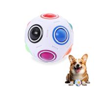 IEhotti Jouet coloré pour chien Balle de football pour mâcheurs agressifs, jouets pour chiot avec balles mobiles, jouets interactifs pour chien pour un jeu heureux, balles durables à mâcher pour la