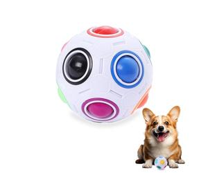 IEhotti Jouet coloré pour chien Balle de football pour mâcheurs agressifs, jouets pour chiot avec balles mobiles, jouets interactifs pour chien pour un jeu heureux, balles durables à mâcher pour la