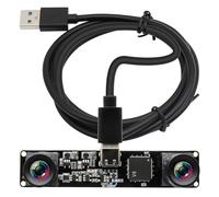 IEights Caméra USB à double objectif 210 fps avec obturateur mondial 800p OV9281 UVC Module webcam avec objectif M12 à faible distorsion sans microphones, pour ordinateur, ordinateur portable, Android