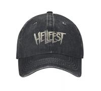 IEINYAUP Casual Hellfest Heavy Metal Music Festival Logo Casquette de Baseball pour Les Hommes Femmes en Coton en Détresse Snapback Cap Activités Casquettes Chapeau
