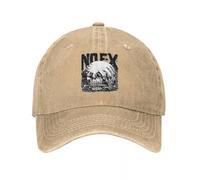 IEINYAUP Nofxs crâne jamais Mourir Casquettes de Baseball Vintage en Coton Vieilli Musique Bande Snapback Casquette pour Hommes Femmes activités de Plein air Casquettes Chapeau