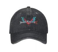 IEINYAUP Rétro Devils Action Game May Cry Casquettes de Baseball Unisexe en détresse lavé Snapback Cap PC Gaming Activités de Plein air Caps Chapeau