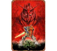 IEITB Gundam RX-78-2 Poster en métal vintage avec logo Kazuhisa Kondo hommage (1-A) pour famille, club, bar, café, chambre à coucher, cadeau 20,3 x 30,5 cm