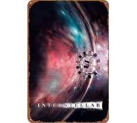 IEITB Interstellar Poster vintage en métal avec logo en étain pour famille, club, bar, café, chambre à coucher, décoration murale cadeau 20,3 x 30,5 cm