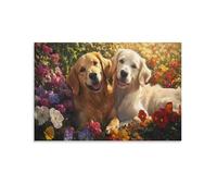 IEJKLUVWX Golden Retriever chien Tableaux Decoratifs Animaux Impression Sur Toile Image Tableau Decoration Murale Décoration Chambre Art Toile Haut De Gamme 20x30inch(50x75cm)