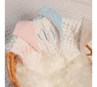 IEK Personnalisé bebe,cadeau bebe personnalisé, plaid polaire bebe, plaid personnalisé prenom,couverture enfant coton,plaid bebe (100 * 150cm/40 * 59in)