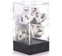Iello Chessex - Set De 7 Dés - Granite - Arctic Blanc/Gris