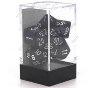 Iello Chessex - Set De 7 Dés - Opaque - Noir/Blanc