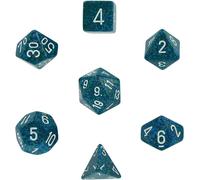 Iello Jeu De Dés Polyédriques À 7 Dés Mouchetés - Mer