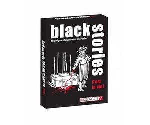 IELLO KIKIGAGNE Black Stories C’est la Vie - Jeu d’Énigmes Véridiques, Histoires Absurdement Fatales - 2 Joueurs et Plus dès 14 Ans - Version Française