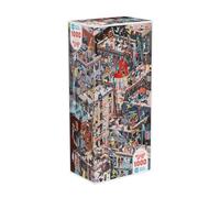 IELLO - Puzzle Universe - Last Message - 1000 pièces - Chaos Urbain et Super-héros burlesques - Illustration Nathan Hackett - Soft Touch - Fabriqué en Europe