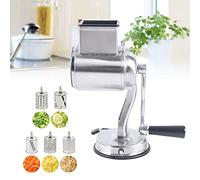 ieLsngai Râpe à fromage, machine multifonction pour légumes et fruits, râpe à fromage rotative, râpe à tambour manuelle, mandoline avec 5 tambours, HG-HSYXF-5588125