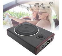 ieLsngai Subwoofer actif de 8 pouces, caisson de basses voiture active, amplificateur stéréo pour voiture, haut-parleur compact pour voiture, caisson de basses 600 W, noir