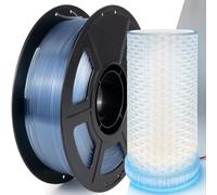 IEMAI PETG Filament 1.75mm 1Kg, Transparent Bleu Clair PETG Filament Pour Imprimante 3D, Précision Dimensionnelle +/- 0.02mm