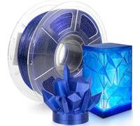 IEMAI PETG Filament 1.75mm 1Kg, Transparent Glitterato Bleu PETG Filament Pour Imprimante 3D, Précision Dimensionnelle +/- 0.02mm