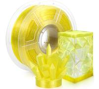 IEMAI PETG Filament 1.75mm 1Kg, Transparent Glitterato Jaune PETG Filament Pour Imprimante 3D, Précision Dimensionnelle +/- 0.02mm
