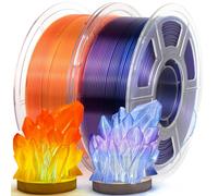 IEMAI PETG Filament 1.75mm 2Kg, Transparent Couleur Dégradée Rouge Orange/Bleu Violet PETG Filament Pour Imprimante 3D, Précision Dimensionnelle +/- 0.02mm